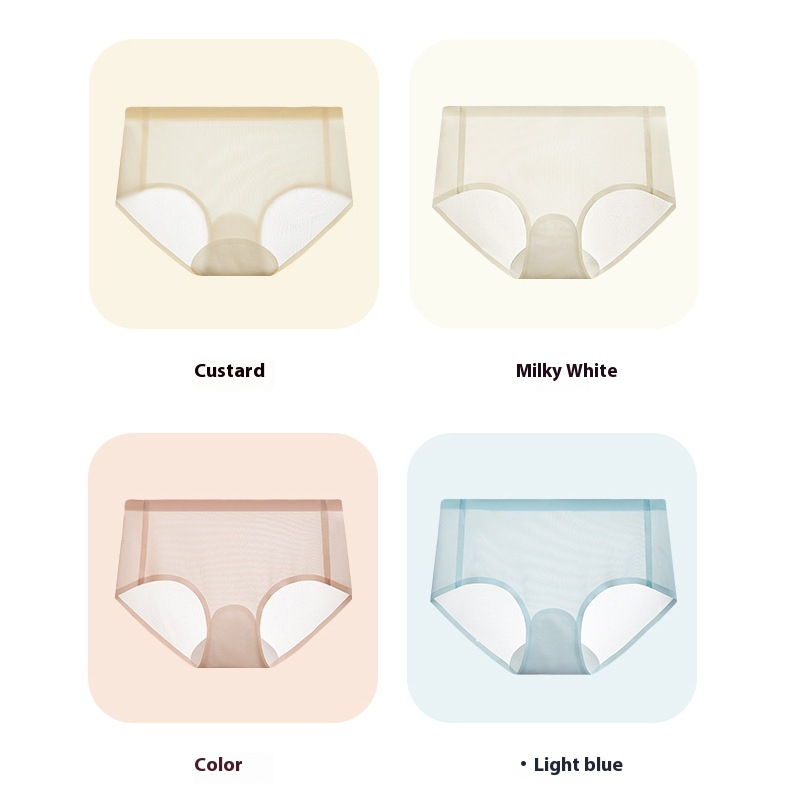 Title 2, Thin Seamless Underwear One-piece Ice Silk Briefs