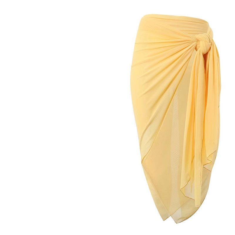 Yellow Flower Gauze Skirt