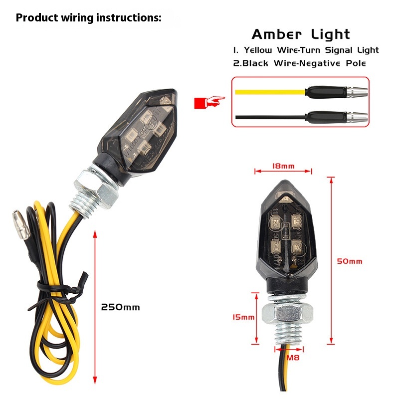 Title 2, Motor 5LED Mini Knipperlichten 12V Auto Lamp Mo...