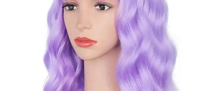 Head Fluffy Chemical Fiber Wig - Purple
