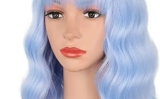Head Fluffy Chemical Fiber Wig Blue - Shop at LoveMi