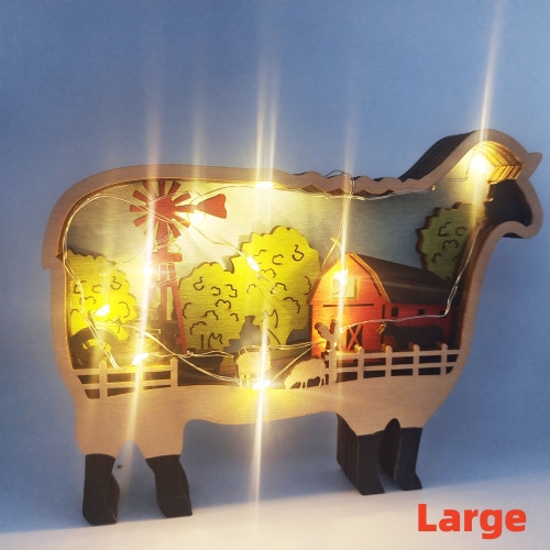 Large sheep with lights