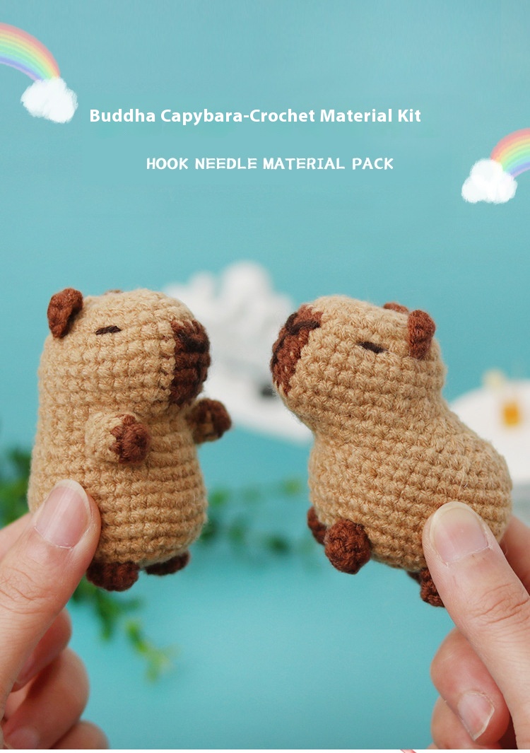 Capybara Crochet Kit | Animal Pendant Crochet Set