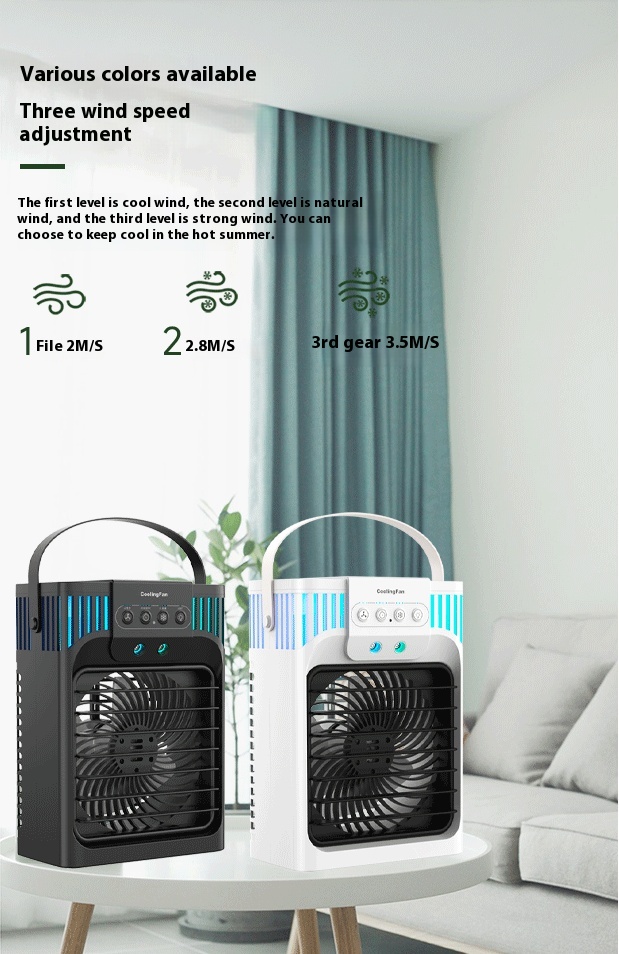 Title 8, USB Mute Spray Desktop Air Conditioner Fan