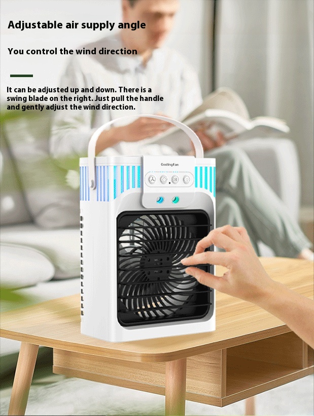 Title 6, USB Mute Spray Desktop Air Conditioner Fan