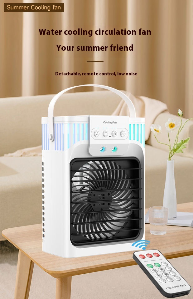 Title 2, USB Mute Spray Desktop Air Conditioner Fan