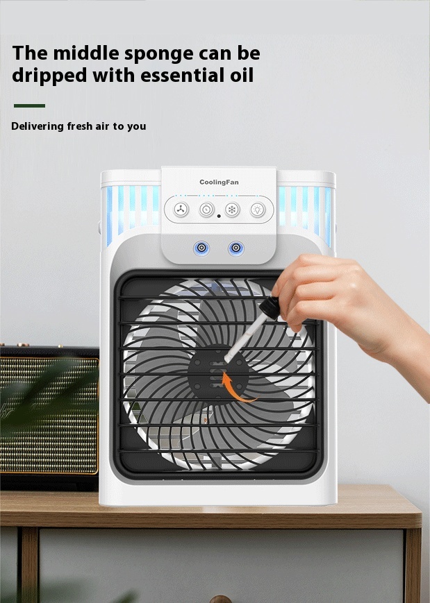 Title 3, USB Mute Spray Desktop Air Conditioner Fan