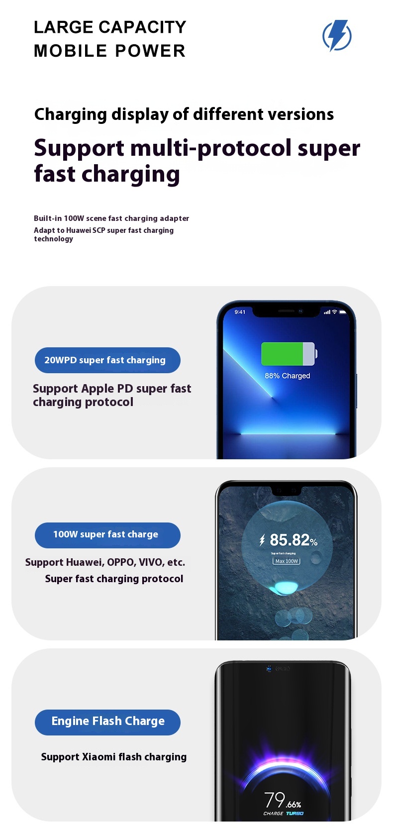 Title 17, Mini Draagbare Powerbank Met Kabel 20000 mAh PD...