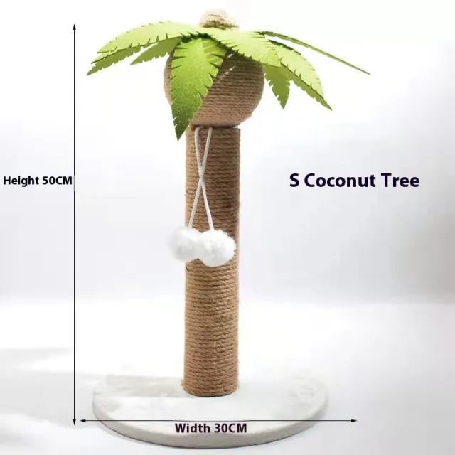 Masson Cactus Cat Scratch Board Sisal Scratching Pole Climber For Pet Cat Cat Toy Supplies Grinding Claw Scratching Coconut Tree 30X50Cm - Shop at LoveMi