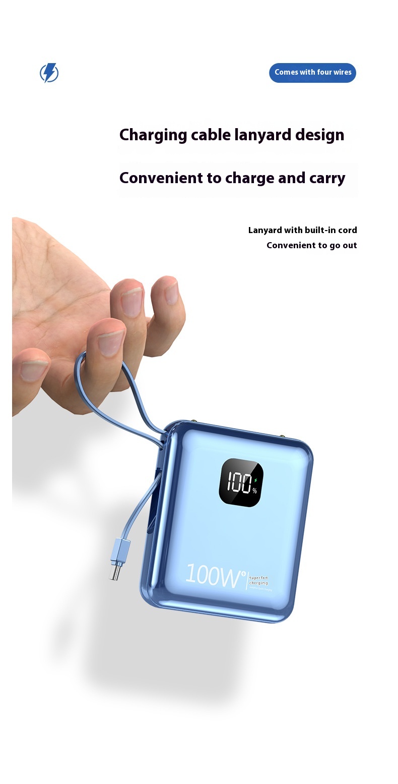 Title 14, Mini Draagbare Powerbank Met Kabel 20000 mAh PD...