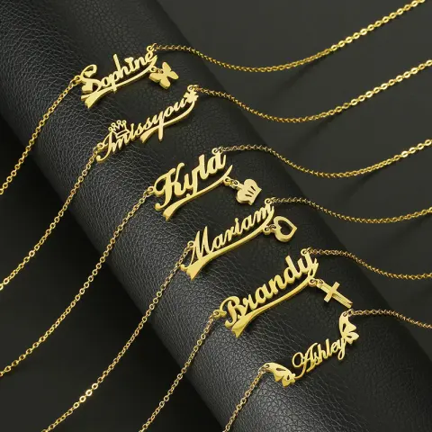 Stainless Steel Customized Various Sign Name Necklace Custom Butterfly