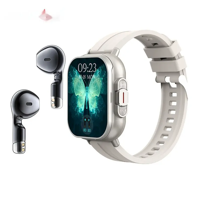 Cross-border New Arrival Smart Watch TWS Bluetooth Headset Two-in-one Heart Rate