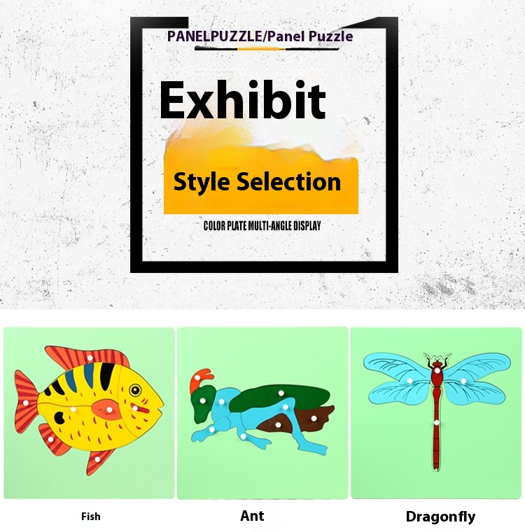 Title 16, Eight Panel Puzzle Of Animals And Plants For Ea...