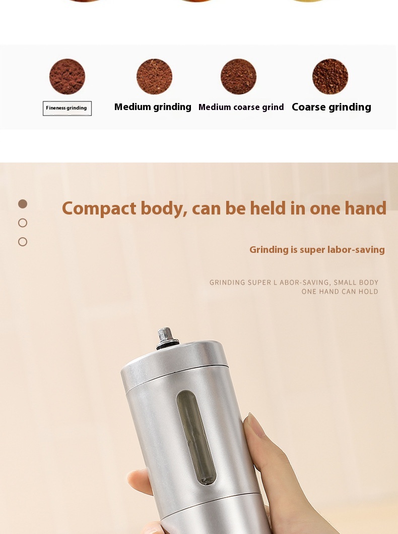 Title 7, Household Portable Hand Crank Coffee Bean Grinder