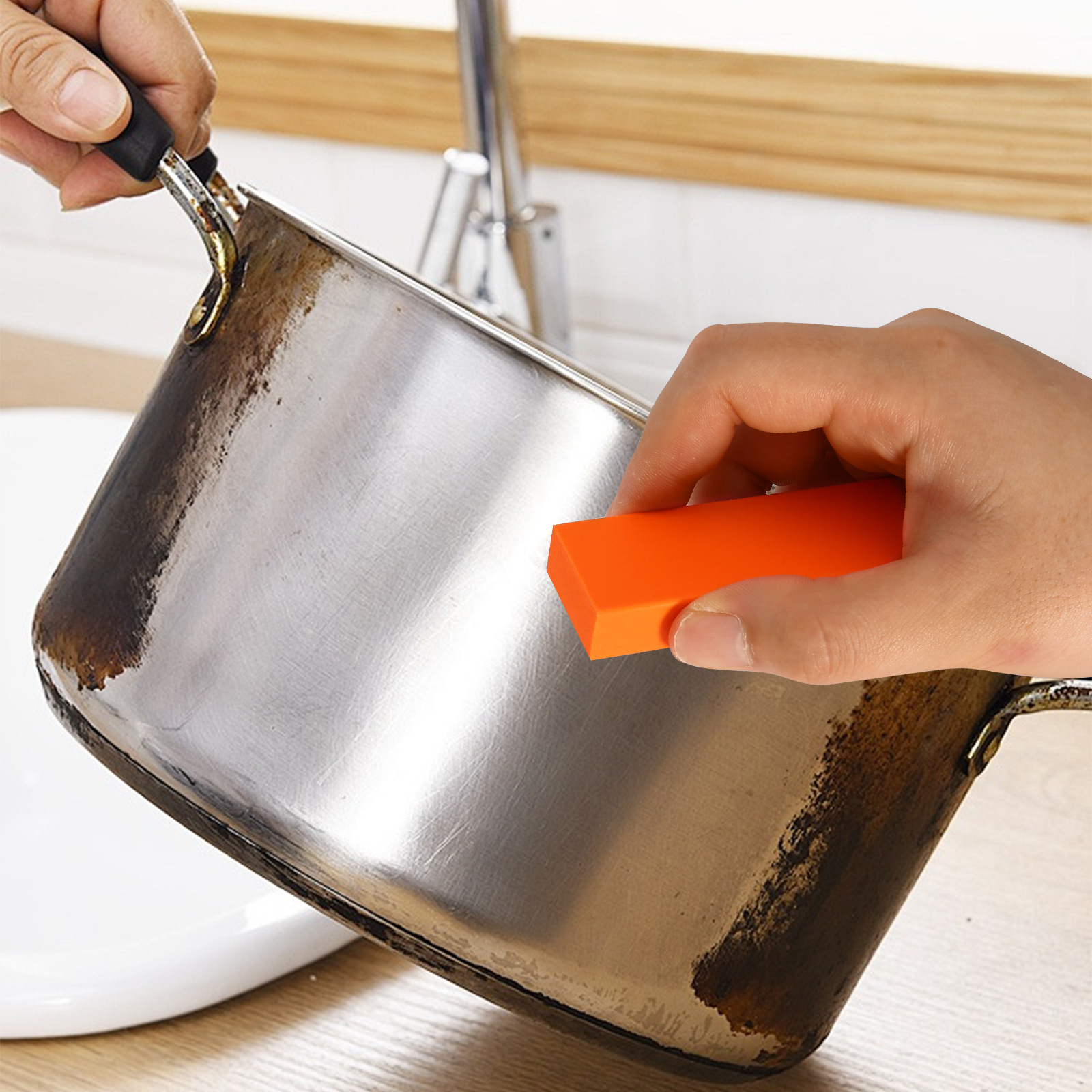 Title 4, Stainless Steel Cleaning Eraser For Household Use