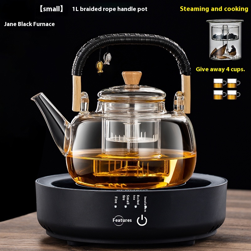 Rope Pot Black Stove 1L