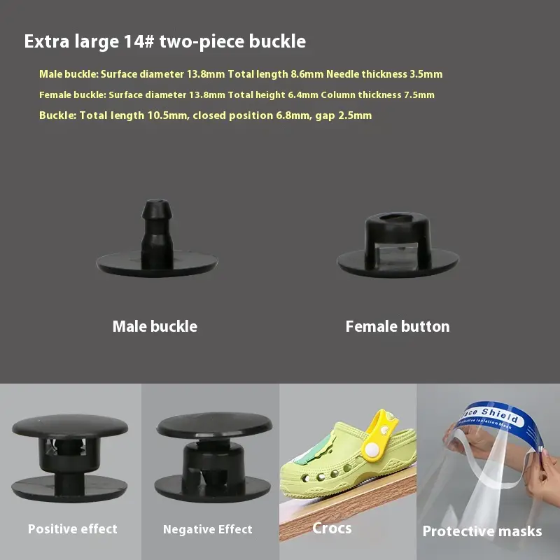 Cave Shoes Plastic Buttons And Rubber Side Edges