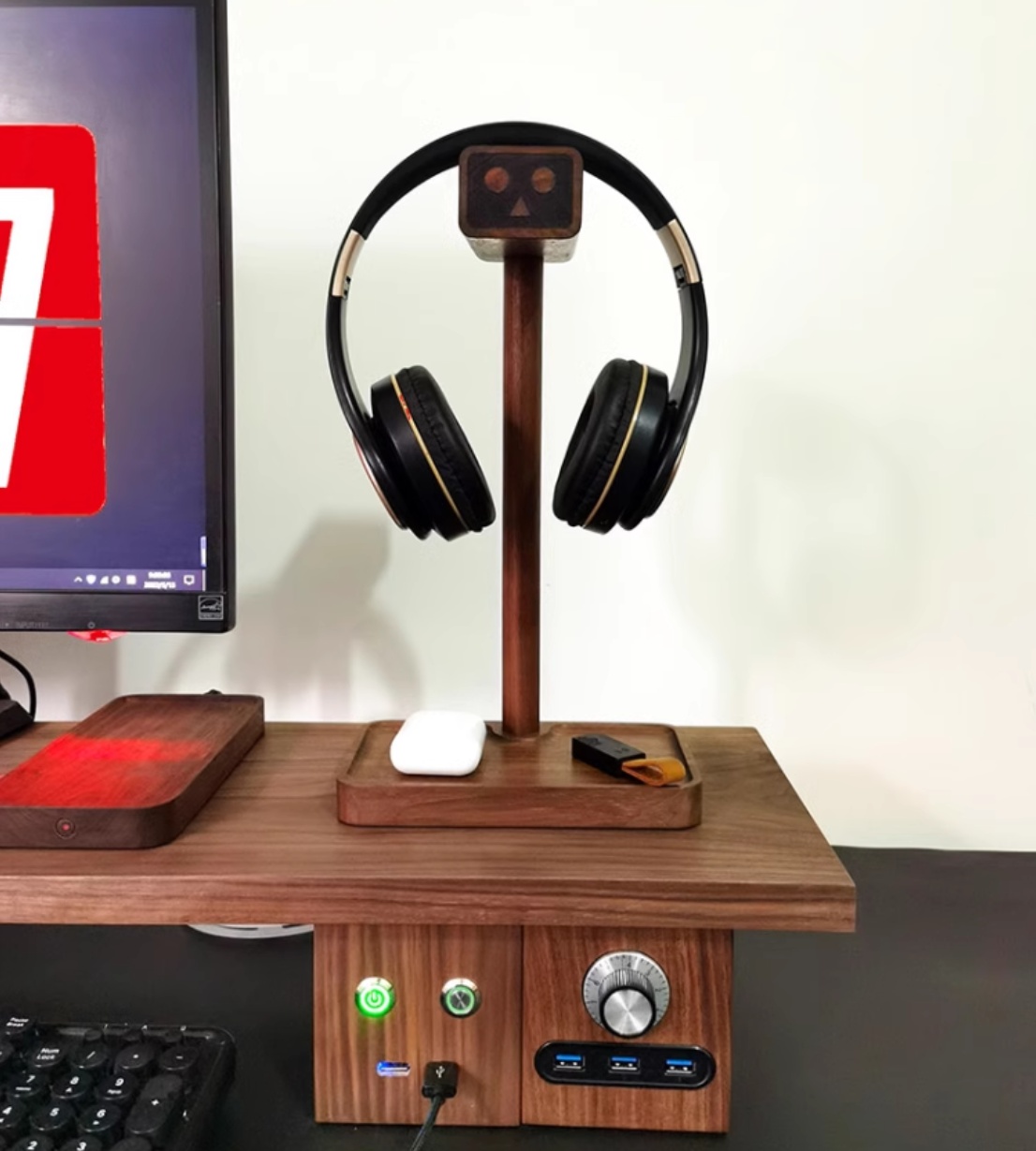 Title 4, Solid Wood Creative Black Walnut E-sports Head ...