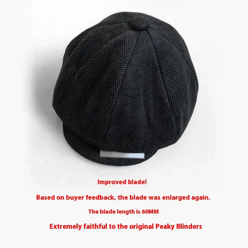 Razor Party Octagonal Blade British Retro Yuppie Shelby Peaked Cap