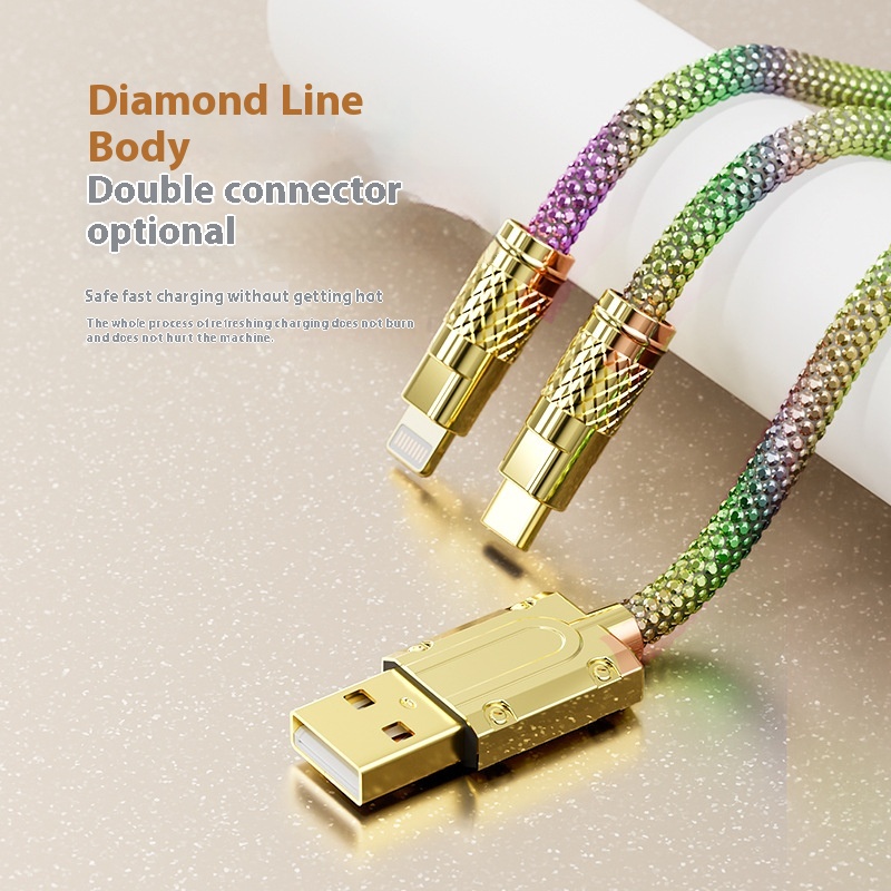 PD20W Diamond Braided Data Cable Type-c Charging Cable