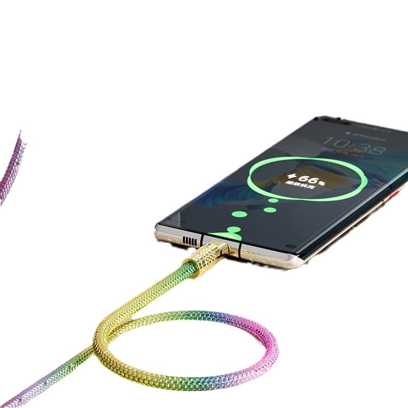 PD20W Diamond Braided Data Cable Type-c Charging Cable - Image 4