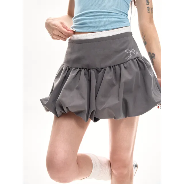Gray Chiffon Skirt Women's Summer High Waist A Line Skirt Gray - Shop at LoveMi
