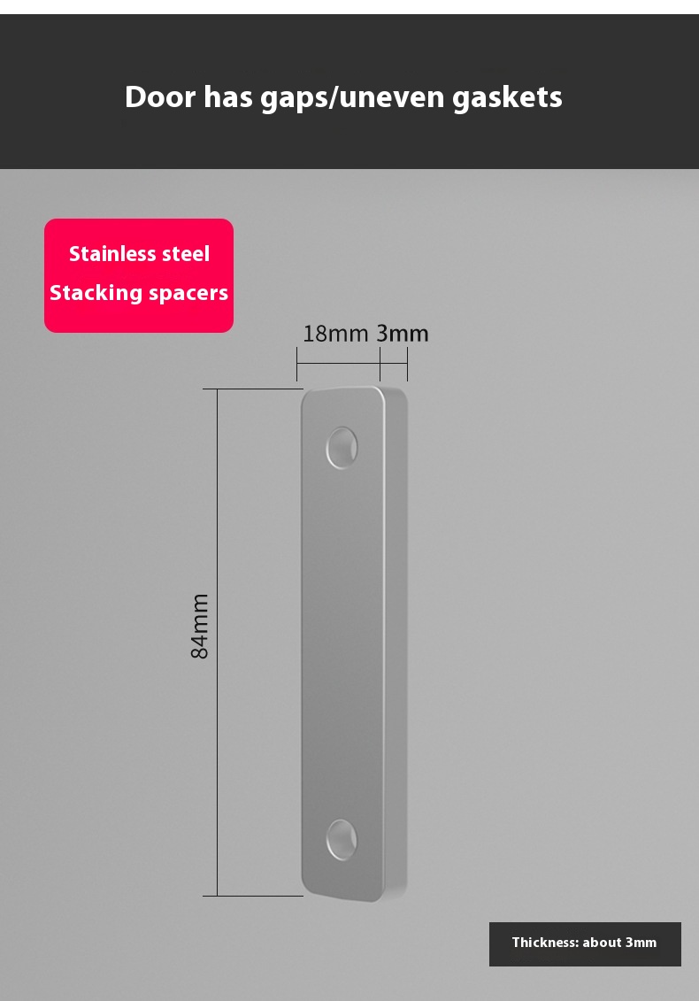 Title 9, Simple Non Perforated Sliding Door Lock Buckle