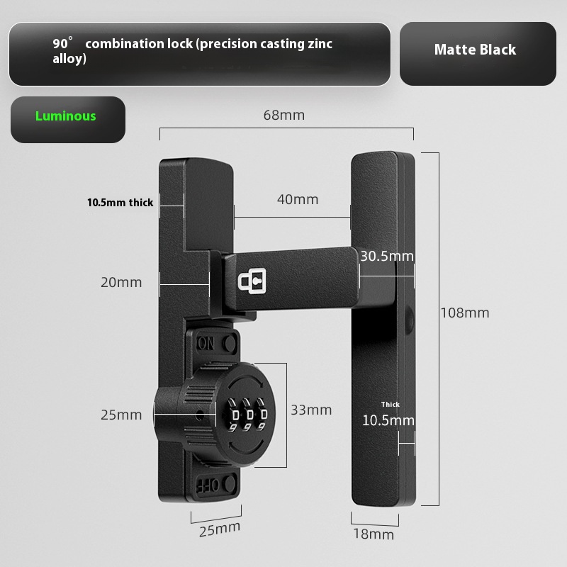 Fluorescent Buckle Sand Black