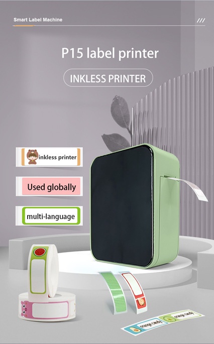 Title 6, Draadloze printer P15 Mini Labelmaken APP 17 Ta...