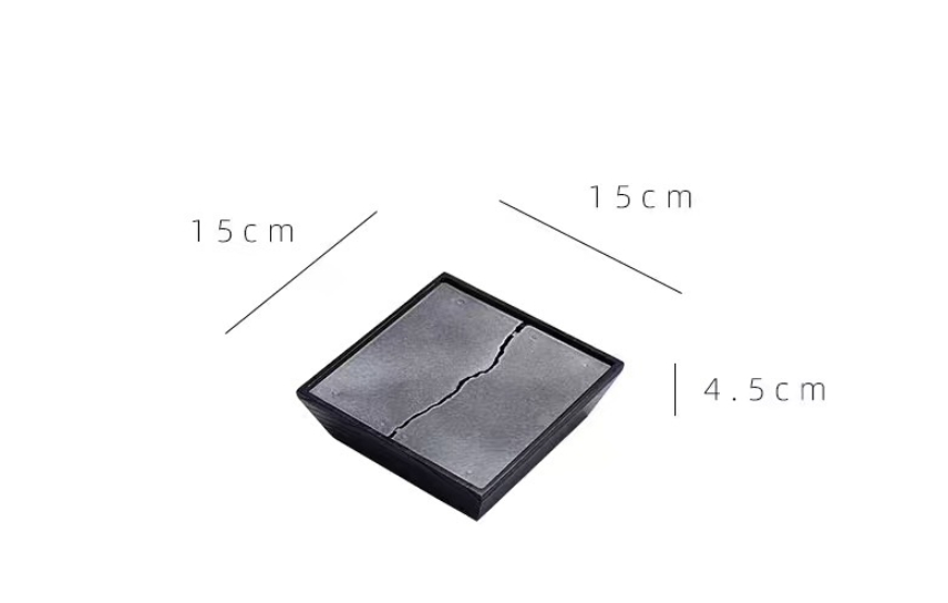 Title 11, Ash Charcoal Black Square Pot Tray Water Storag...