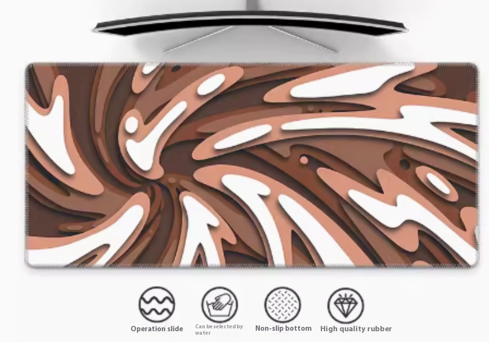 Title 6, Cream Layered Vortex 3D Stereoscopic Mouse Pad