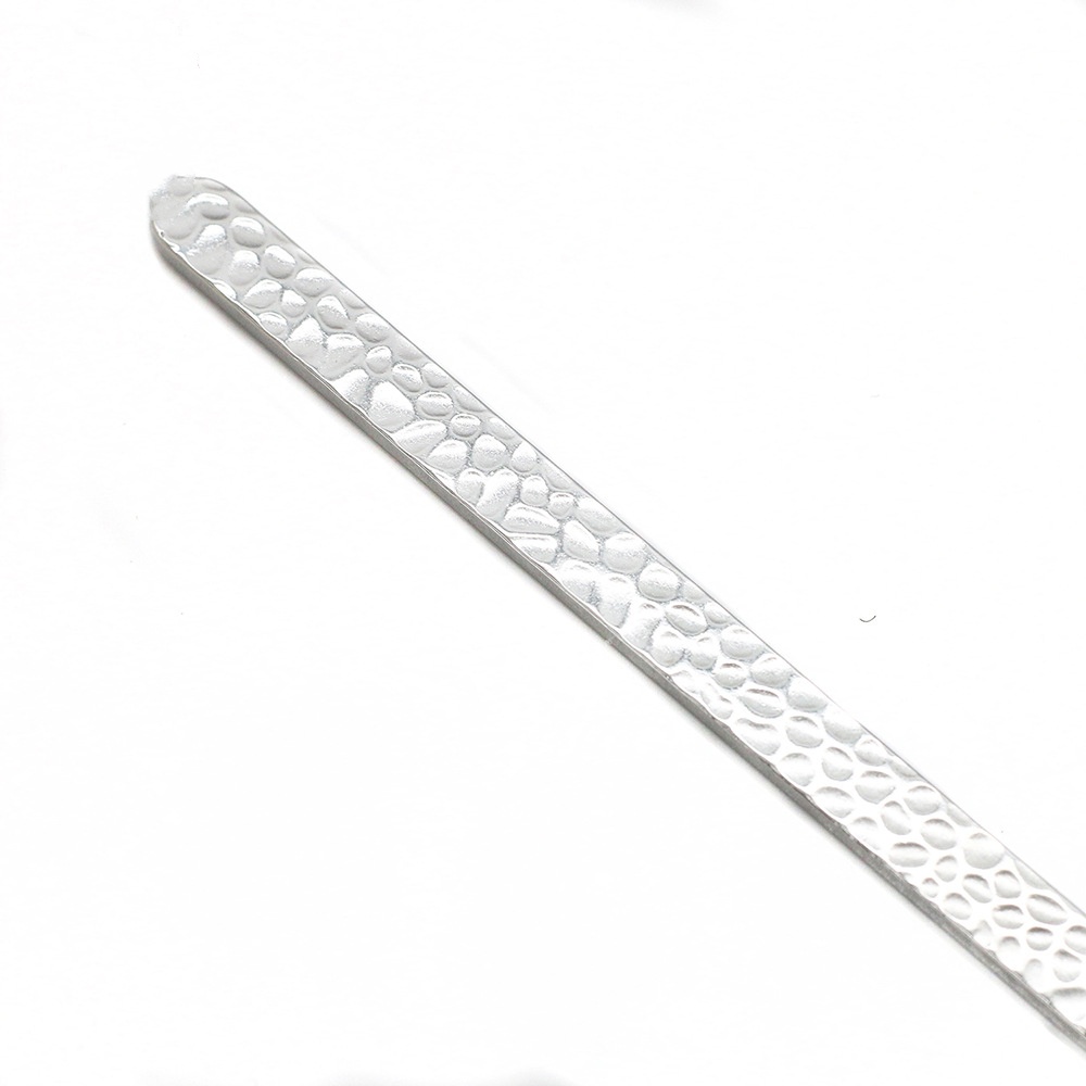 Title 3, Stainless Steel Beat Pattern Bracelet Straight ...