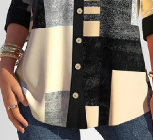 Women's 3D Printed Long-sleeved Shirt - Image 7