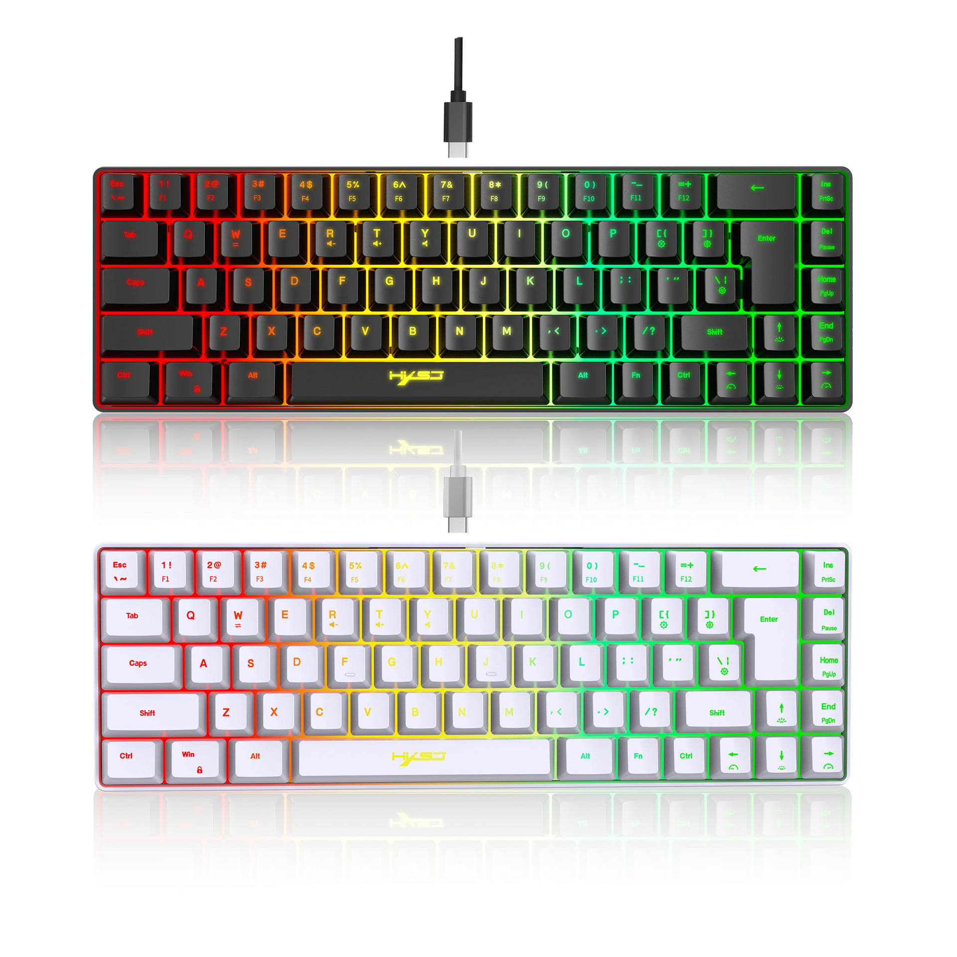 Title 5, Teclado Gamer V200 com Fio, 68 Teclas, Membrana...