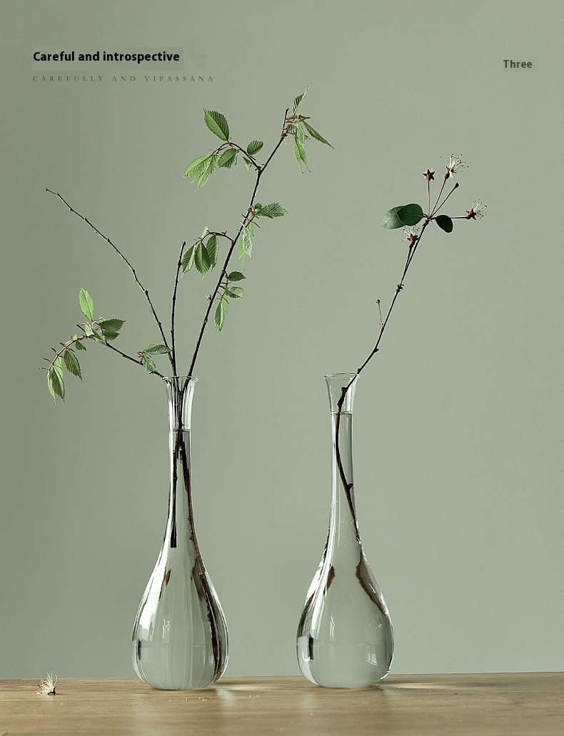 Title 4, Glass Vase Transparent Ornaments Decorative Flo...