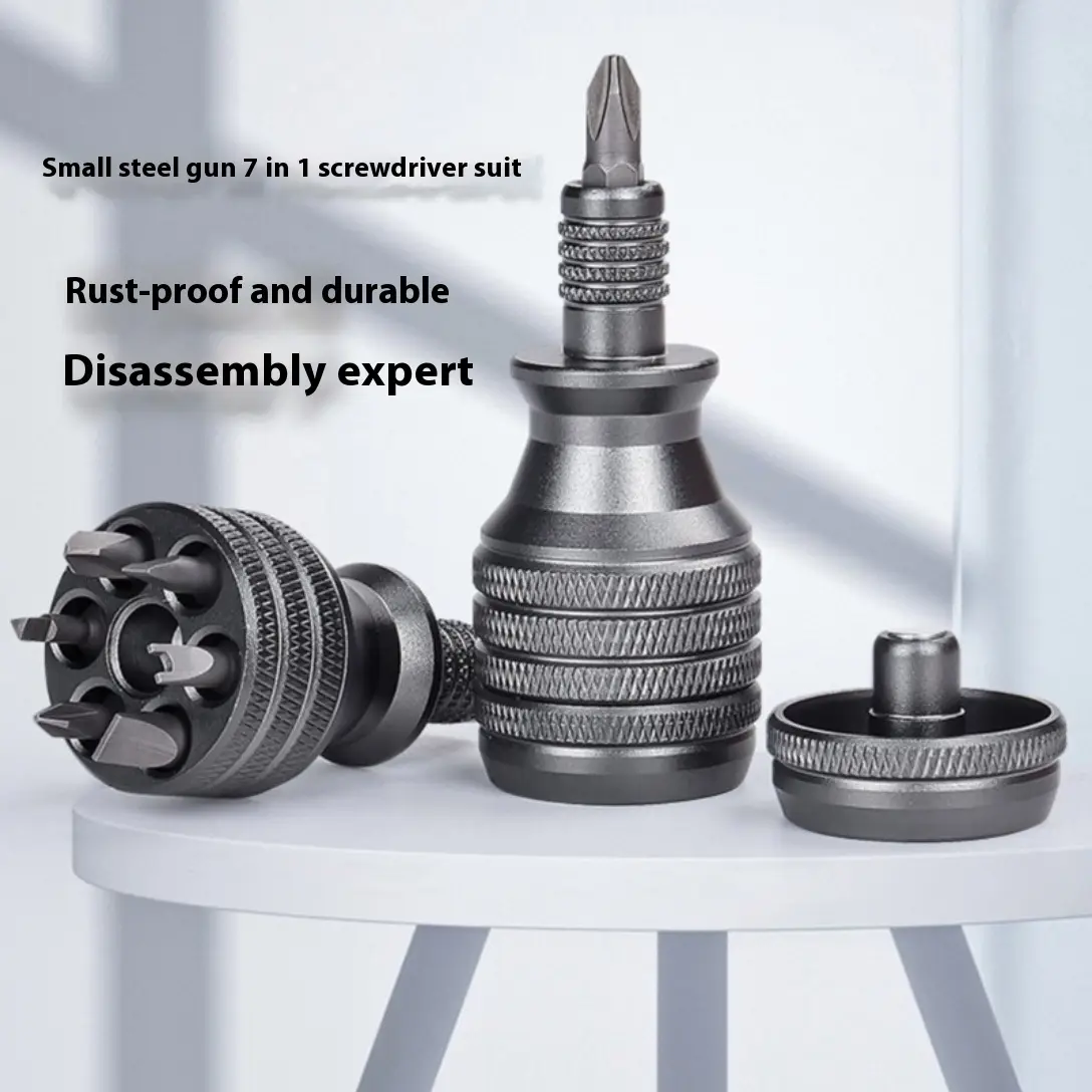 7-in-1 Aluminum Alloy Lock And Load Spray Multi-function Screwdriver Set