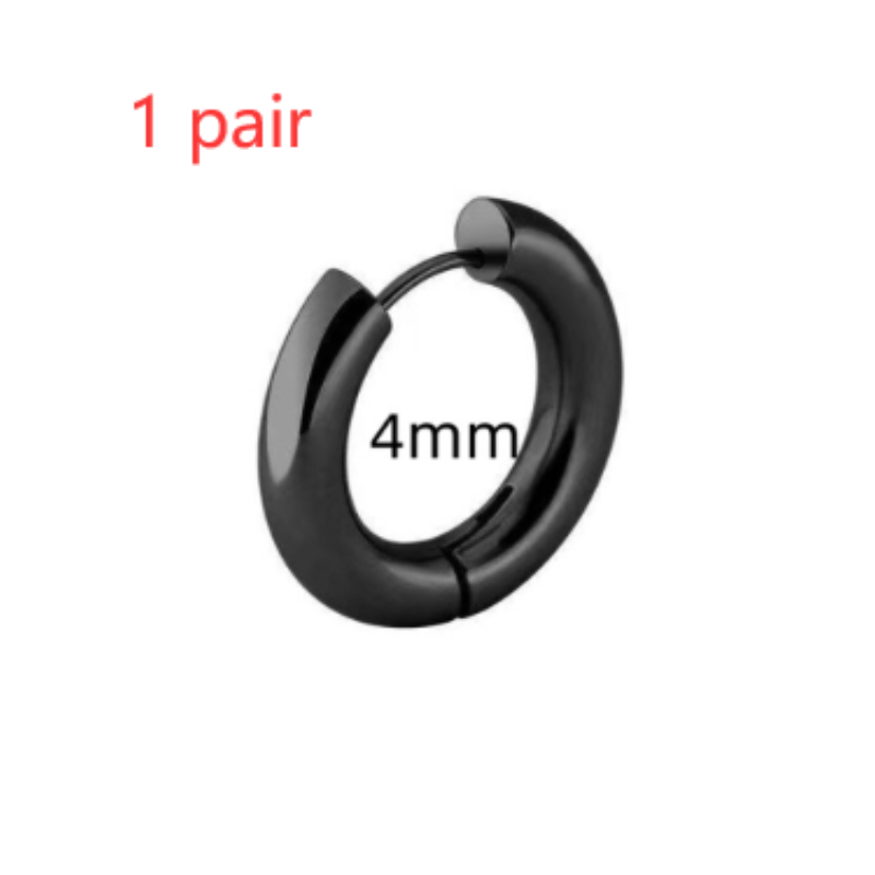 Stylish Round N Stainless Steel Ear Clip Simple Unisex