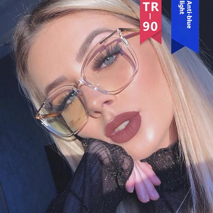 Square Cat Eye Hollow Glasses Frame - Image 5