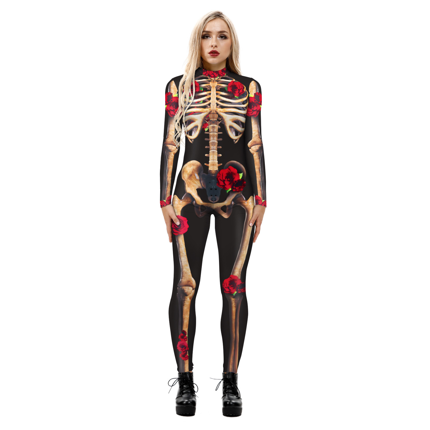 Title 6, Tight Long-sleeved Skeleton Jumpsuit