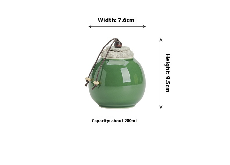 Title 11, Green Glass Glaze Small Round Tea Pot for the p...