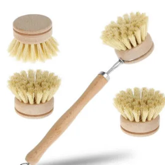 Simple wood handle pot brush - Head3And Photo Color