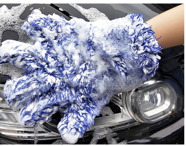 Fiber Plush Car Washing Gloves Multifunctional Cleaning Supplies