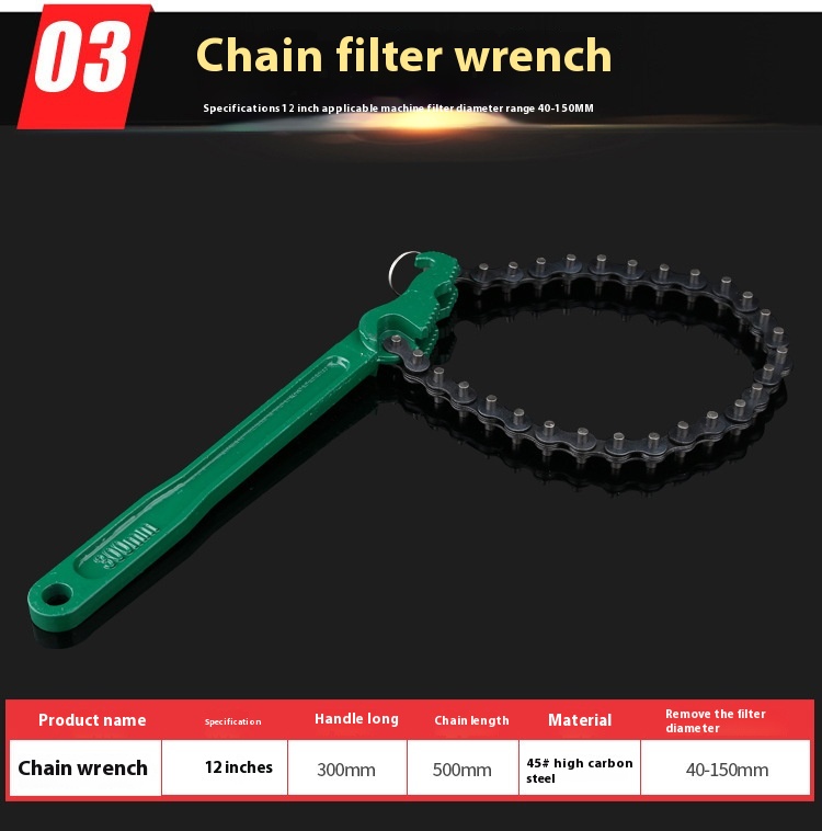 Title 4, Chain Filter Wrench Oil Filter Wrench