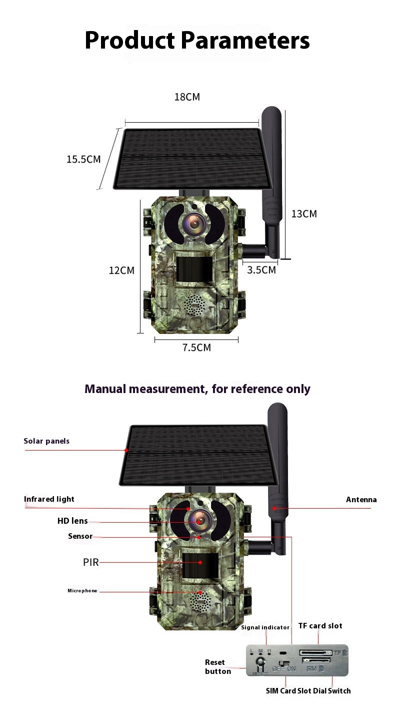 Title 3, Outdoor Solar Camera Forest Protection HD Infrared