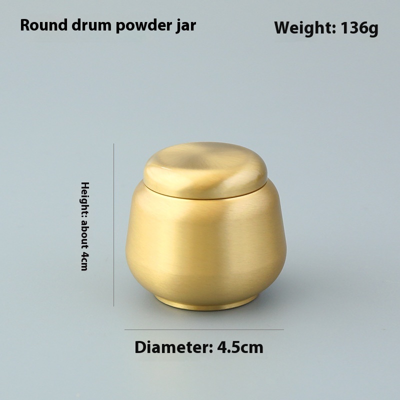 Title 6, Pure Copper Fragrance Jar Brass Powder Bottle M...