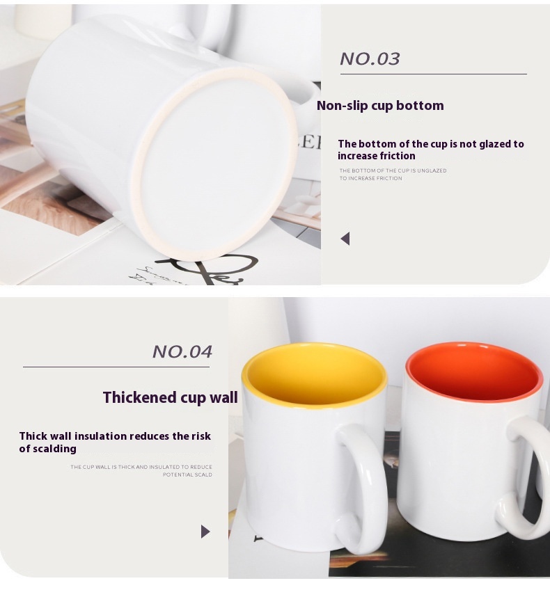 Title 3, Round Handle Blank Inner Color Coated Cup Mug 11oz