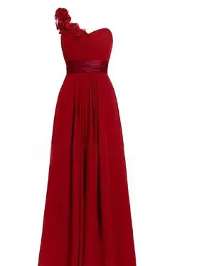 Women's Multi Colored Slanted Neck Sleeveless Strapless Long Dress Wine Red - Shop at LoveMi