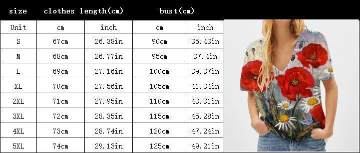 Title 1, Printed V-neck Short-sleeved Shirt Casual Summer