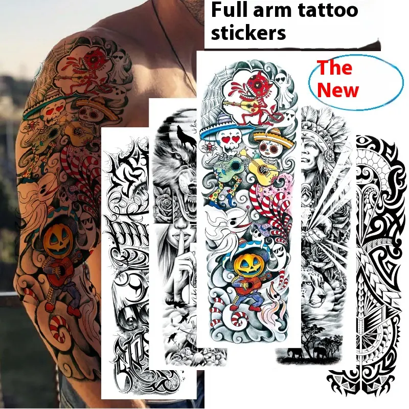 Waterproof Water Transfer Printing Tattoo Full Arm