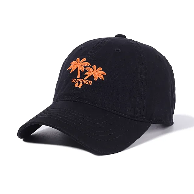 Versatile Soft Top Embroidered Baseball Cap Black - Shop at LoveMi